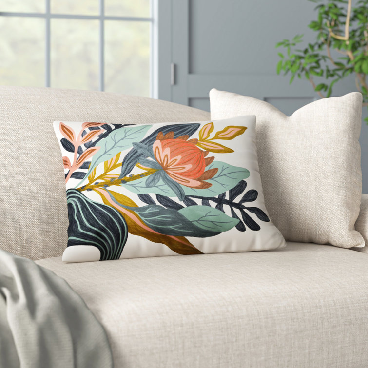 Antrel Floral Polyester Throw Pillow